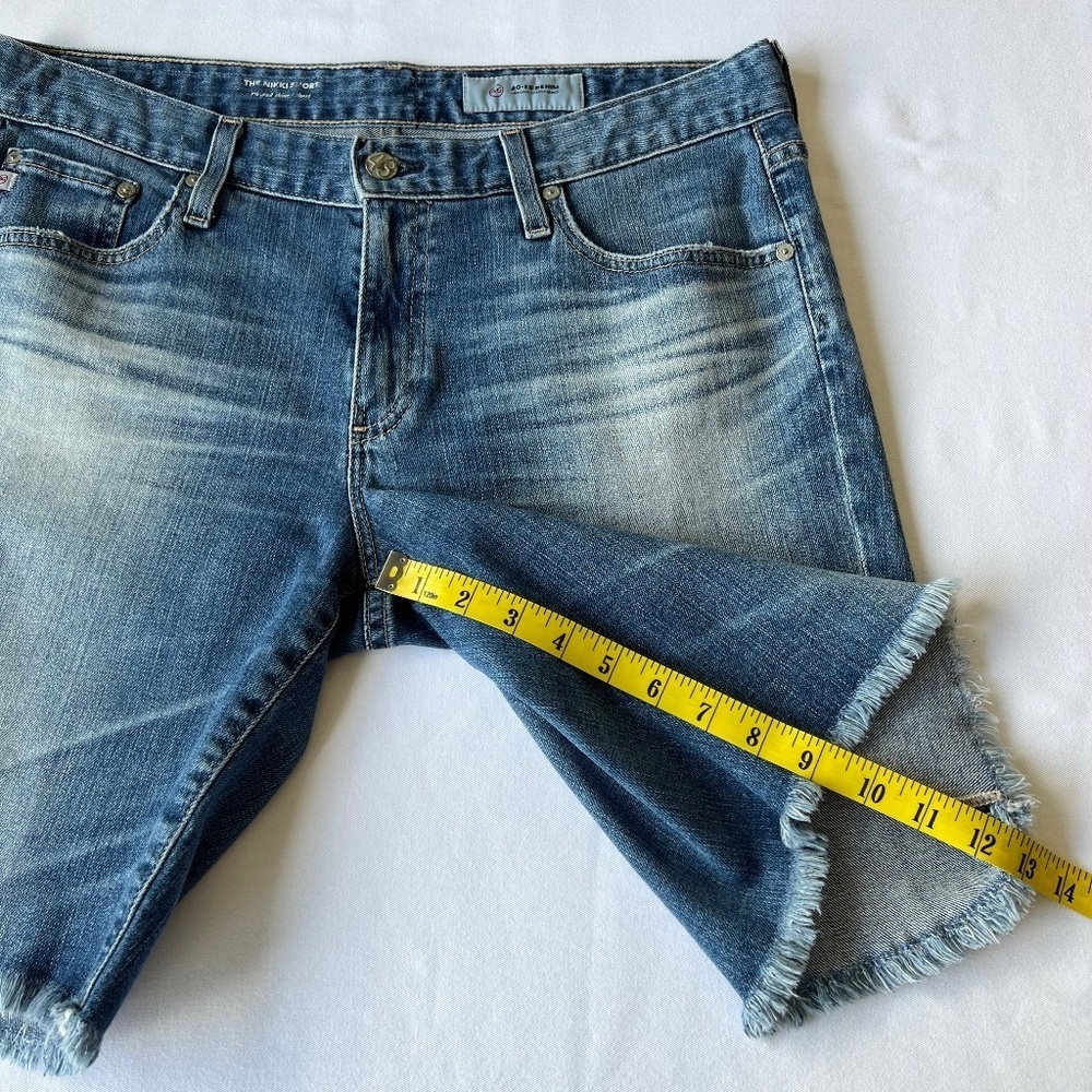 *FIRM PRICE* Adriano Goldschmied Nikki Distressed Cut-Off Relaxed Skinny Shorts - Picture 7 of 10